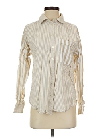 Ann Taylor LOFT Long Sleeve Button-Down Shirt (view 1)