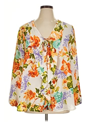 Ashley Stewart Long Sleeve Blouse (view 1)