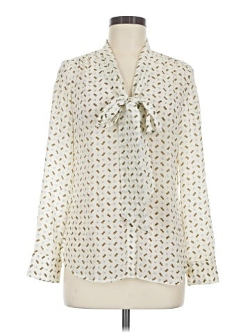 Banana Republic Long Sleeve Silk Top (view 1)