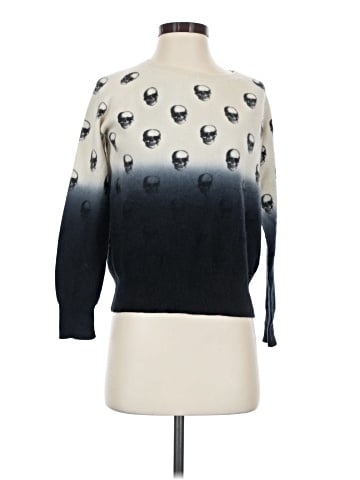 Skull Cashmere Pullover Sweater (view 1)