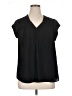 Daniel Rainn 100% Polyester Black Short Sleeve Blouse Size XL - photo 1