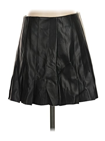 Zara Faux Leather Skirt (view 1)