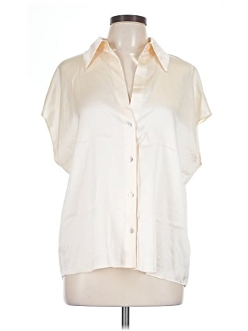 Vince. Short Sleeve Silk Top (view 1)