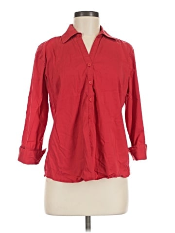 DressBarn 3/4 Sleeve Button-Down Shirt (view 1)