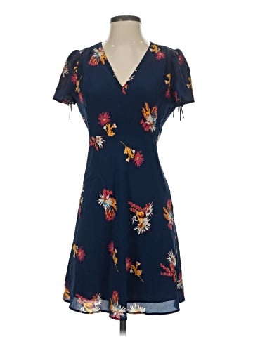 Madewell Silk Poppy Dress in Cactus Flower (view 1)