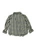 Zara 100% Baumwolle Checkered-gingham Green Long Sleeve Button-Down Shirt Size 12-18 mo - photo 2