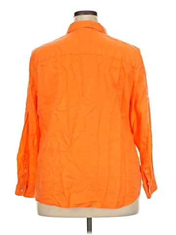 Lauren by Ralph Lauren 3/4 Sleeve Button-Down Shirt (view 2)