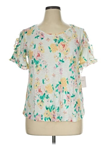 LC Lauren Conrad Short Sleeve Blouse (view 1)