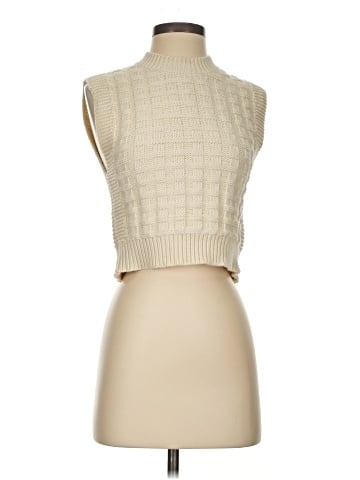 Madewell Checkered-Stitch Wedge Sweater Vest (view 1)