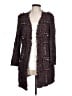 Zara Basic Tweed Burgundy Coat Size L - photo 1