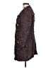 Zara Basic Tweed Burgundy Coat Size L - photo 5