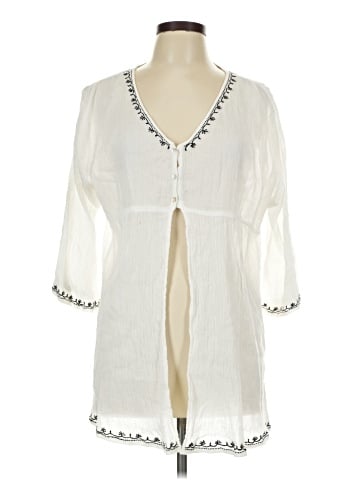 Apostrophe 3/4 Sleeve Blouse (view 1)