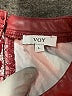 VOY Floral Silver Burgundy Short Sleeve Blouse Size L - photo 7
