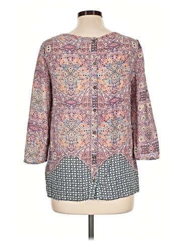 Maeve 3/4 Sleeve Silk Top (view 2)
