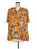 DR2 100% Polyester Orange Short Sleeve Blouse Size 3X - photo 2