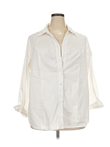 Lane Bryant 3/4 Sleeve Button-Down Shirt (view 1)