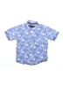 Sovereign Code Print Blue Short Sleeve Button-Down Shirt Size 3T - photo 1