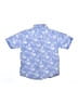 Sovereign Code Print Blue Short Sleeve Button-Down Shirt Size 3T - photo 2