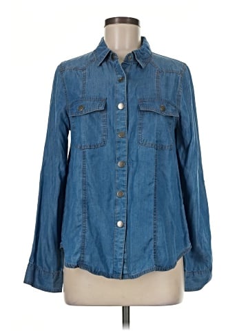 Blu Pepper Long Sleeve Button-Down Shirt (view 1)