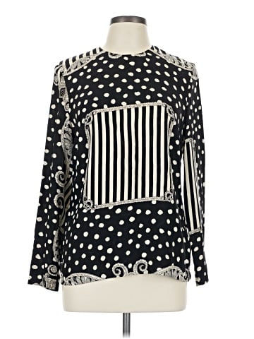 Louis Féraud Long Sleeve Silk Top (view 1)