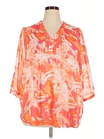 Rose + Olive 3/4 Sleeve Blouse (view 1)