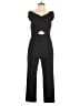 Elliatt Solid Black Jumpsuit Size L - photo 1