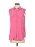 Equipment Pink Sleeveless Button-Down Shirt Size S - photo 1