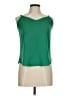 J.Crew 100% Polyester Green Sleeveless Blouse Size 8 (petite) - photo 1