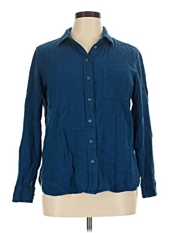 J.Crew Factory Store Long Sleeve Button-Down Shirt (view 1)