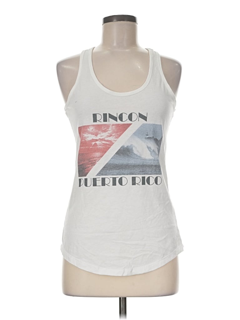 Pre-owned Next Level Apparel Tank Top White Halter Neckline Tops