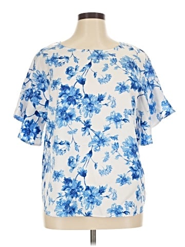 Anne Klein Short Sleeve Blouse (view 1)