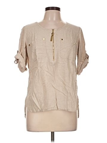 Anne Klein Short Sleeve Blouse (view 1)