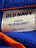 Old Navy 100% Polyester Blue Pullover Hoodie Size 6 - 7 - photo 3