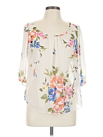 Poetry 3/4 Sleeve Blouse (view 1)