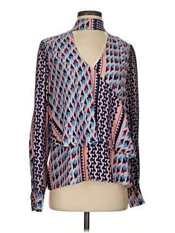 Parker Long Sleeve Silk Top (view 1)