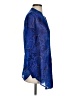 Cache 100% Polyester Blue Long Sleeve Blouse Size S - photo 4