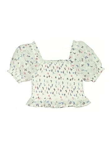 Aqua Short Sleeve Blouse (view 1)