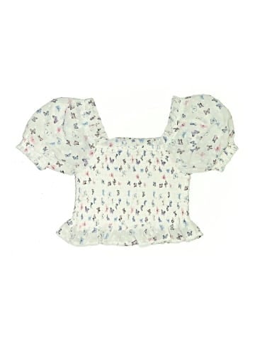 Aqua Short Sleeve Blouse (view 2)