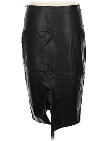 Zara Basic Faux Leather Skirt (view 2)