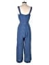 Gap 100% Rayon Polka Dots Blue Jumpsuit Size 6 - photo 2