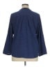 Notations Houndstooth Blue Long Sleeve Blouse Size 1X - photo 2