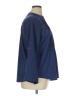 Notations Houndstooth Blue Long Sleeve Blouse Size 1X - photo 4