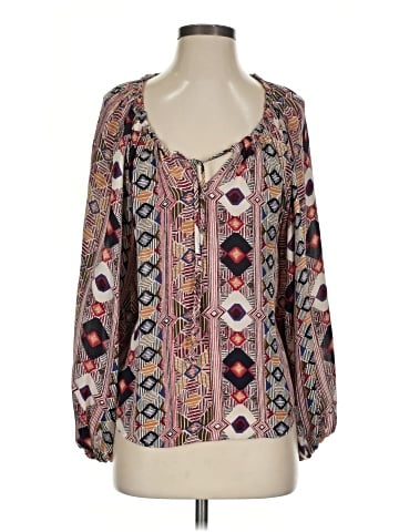 Parker Long Sleeve Silk Top (view 1)