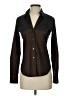 Theory Metallic Brown Long Sleeve Blouse Size S - photo 1