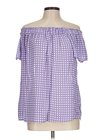 Eva Mendes by New York & Company Short Sleeve Blouse (view 1)