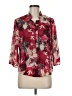 c.b. collections 100% Polyester Floral Red 3/4 Sleeve Blouse Size M (petite) - photo 1