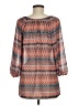 Max Studio 100% Polyester Aztec Or Tribal Print Chevron-herringbone Graphic Orange 3/4 Sleeve Blouse Size M - photo 2