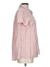 Max Studio Stripes Pink Short Sleeve Blouse Size L - photo 4