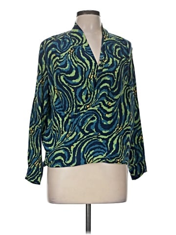 Amanda Uprichard Long Sleeve Silk Top (view 1)