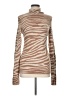 Express Animal Print Brown Turtleneck Sweater Size L - photo 1